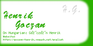 henrik goczan business card